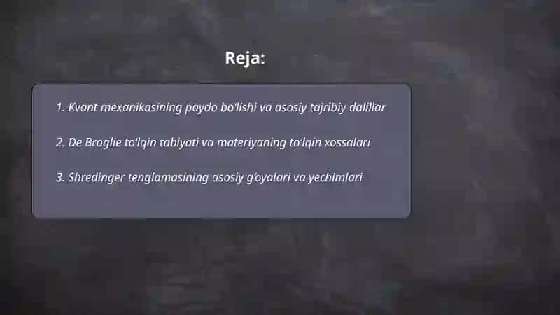 Kvant Mexanikasi 2