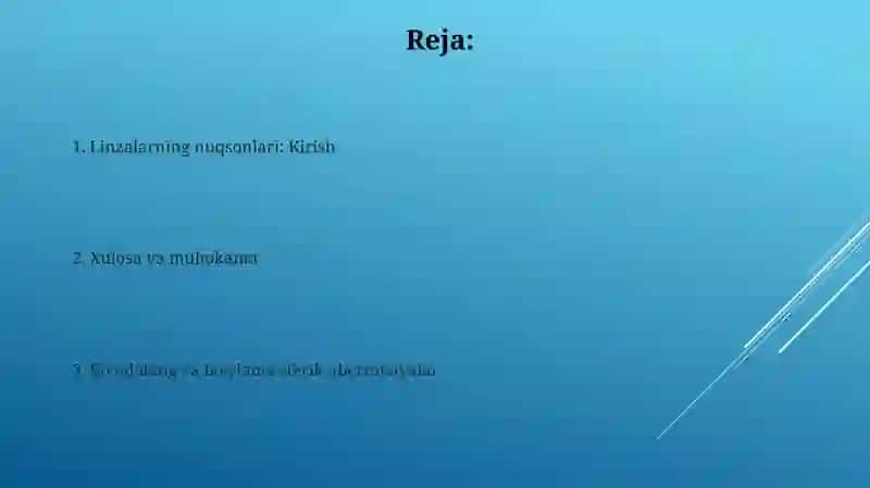 Linzalarning nuqsonlari.Abberasiyalar 2