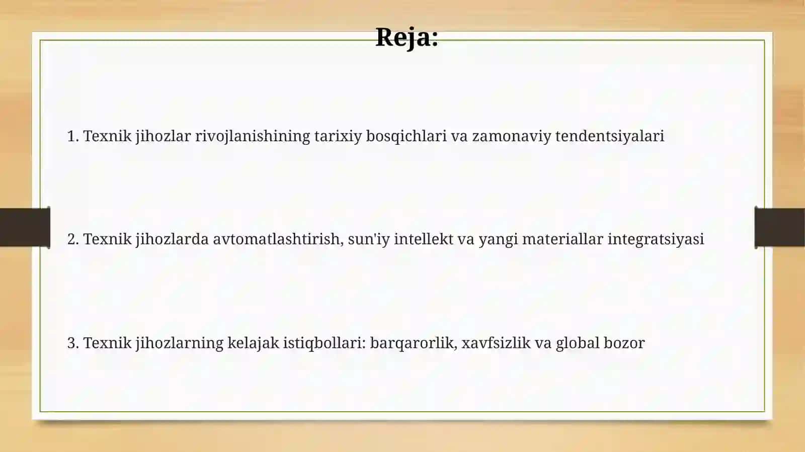 Texnik vositalarning rivojlanish tendensiyalari 2
