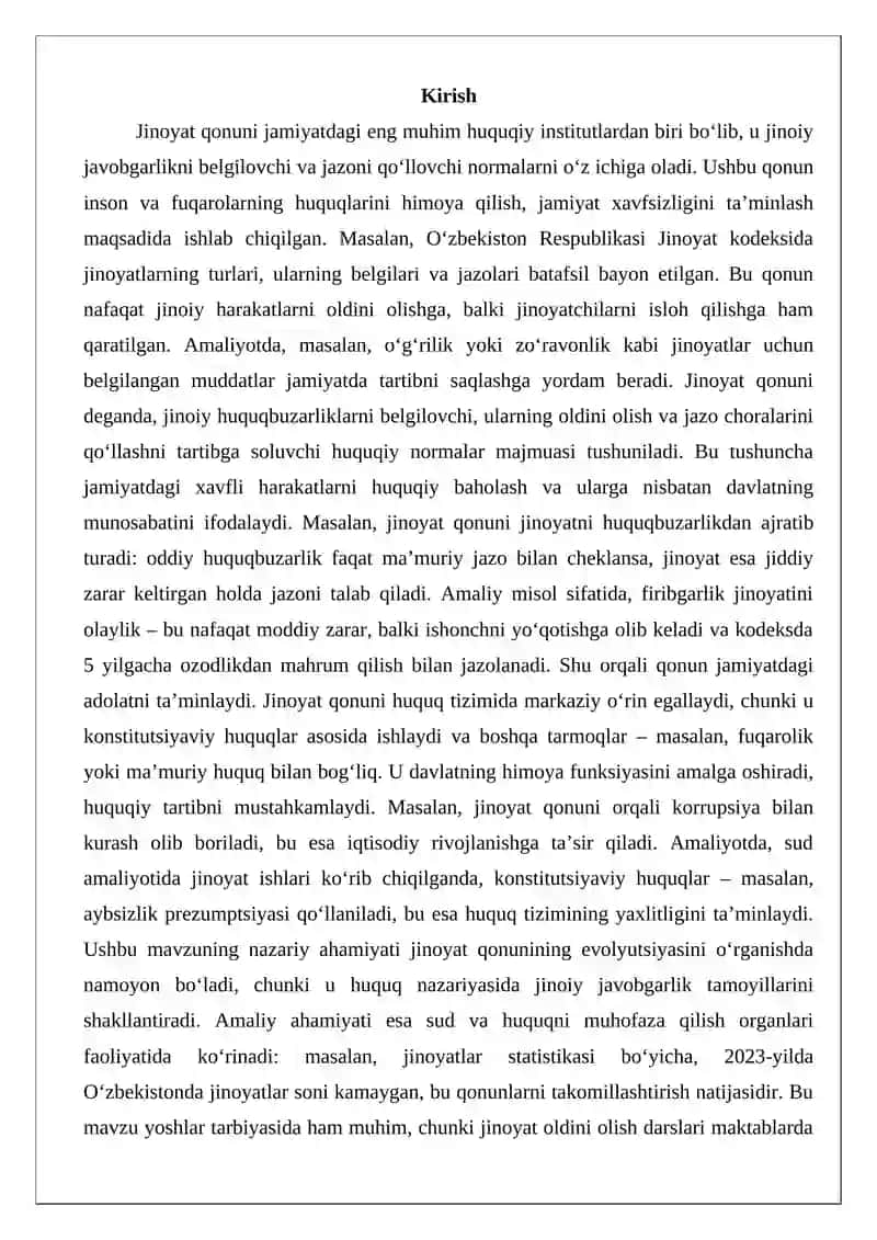 Jinoyat qonuni tushunchasi va mohiyati 2