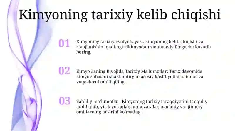 Kimyo Fanini Rivojlanish Tarixiga Oid Malumotlarni Organish Hamda Tahliliy Malumotlar Yozish 2