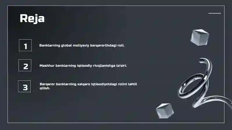 Banklarning global moliyaviy barqarorlikdagi roli 2