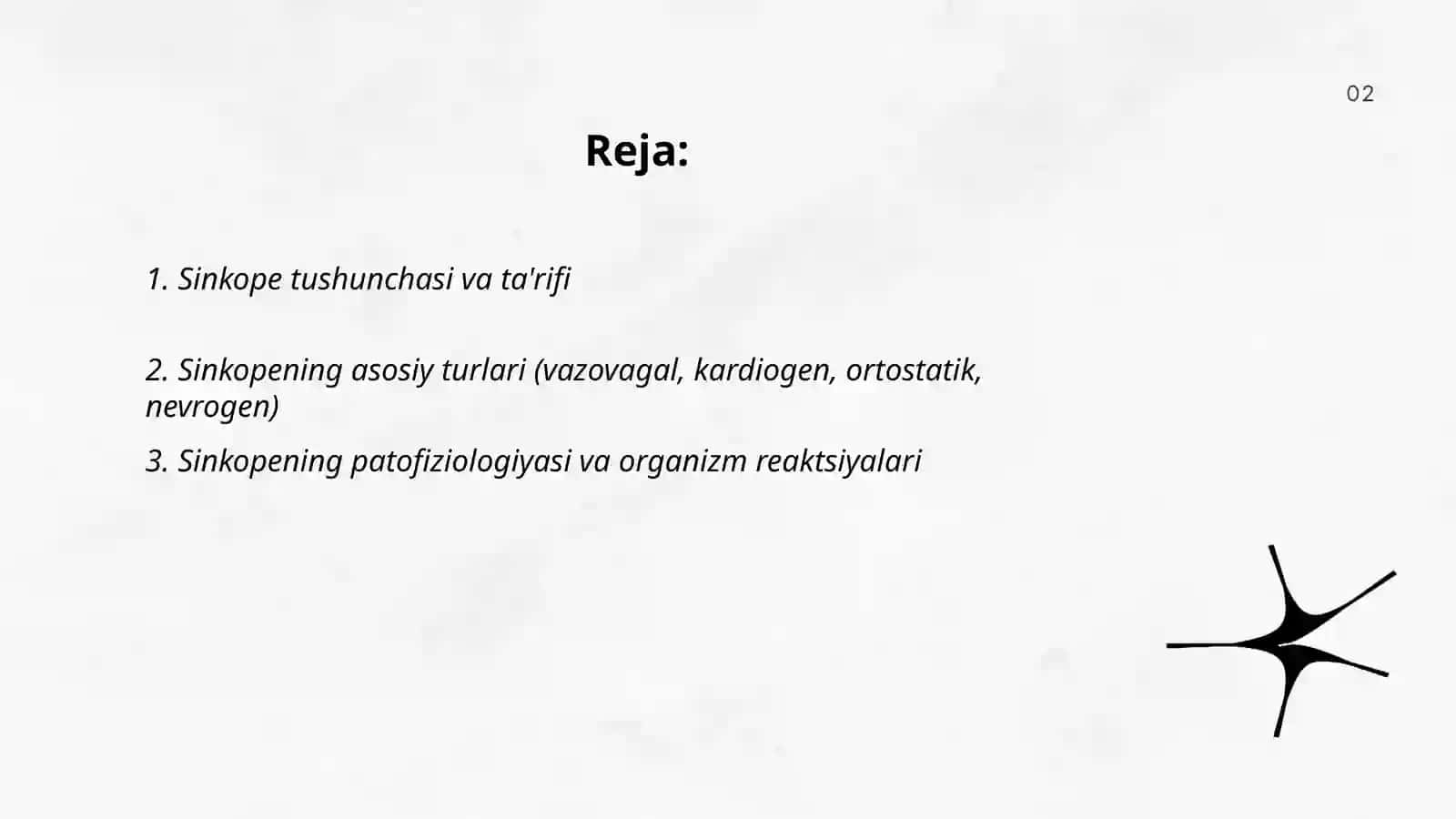 Sinkope holati, tushunchasi, klinik belgilari va shoshilinch yordam ko’rsatishda hamshiraning vazifalari 2