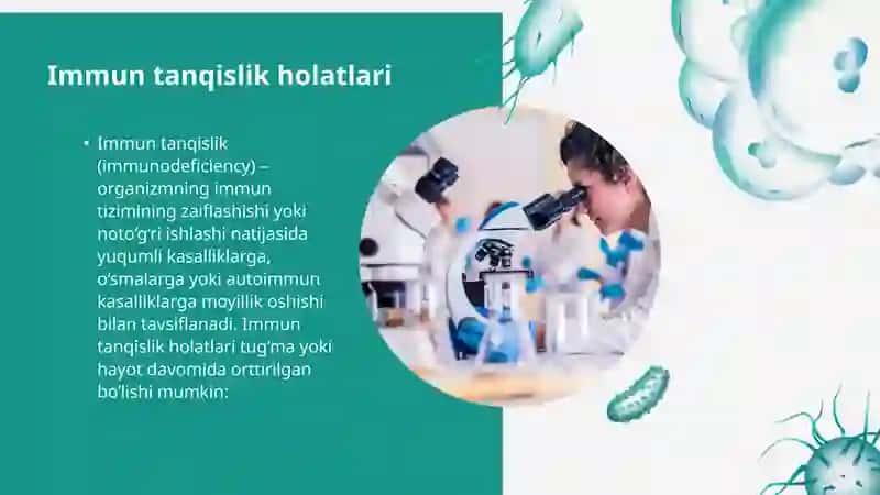 Immun tanqislik holatlari , immun profilaktika va immunoterapiya asoslari 2