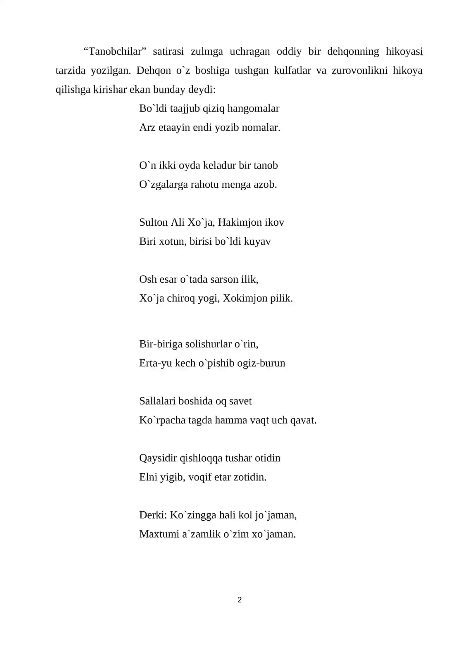 Sаtirik аsаrlаrdа fоsh qilish sаn’аti (Muqimiy ijоdi аsоsidа) 2