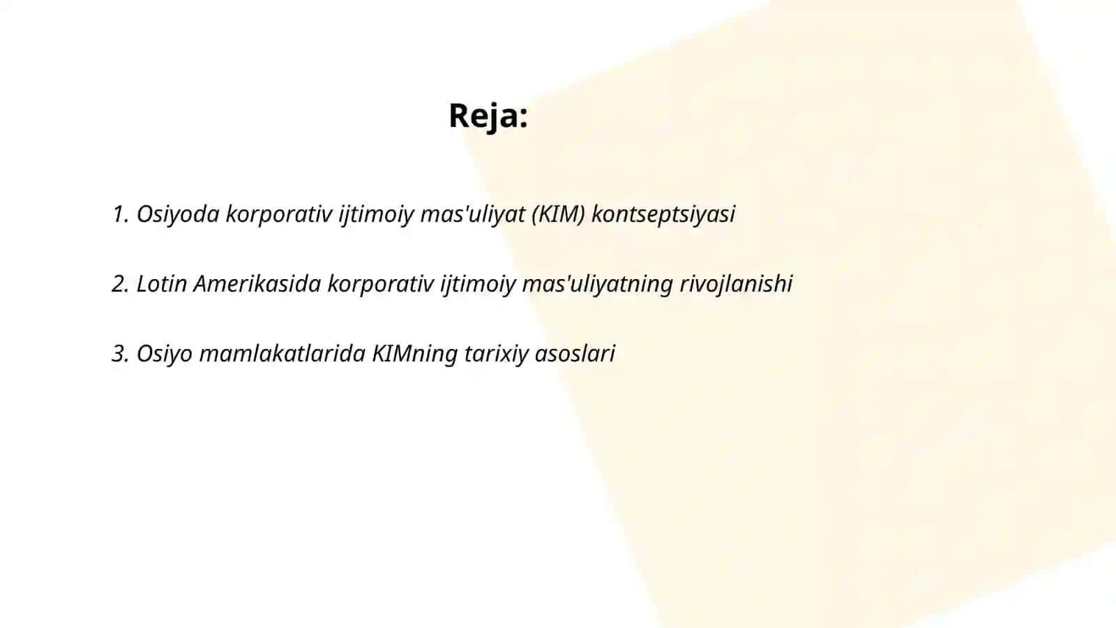 Osiyoda korporativ ijtimoiy mas'uliyat (KIM) kontseptsiyasi 2