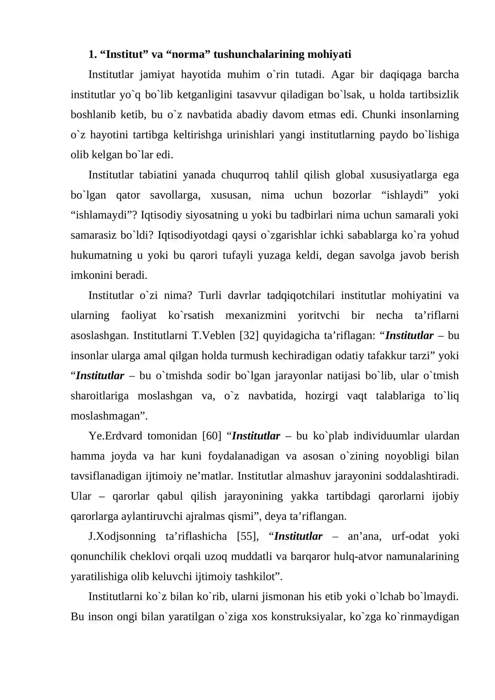 Institutlar va ularning jamiyat rivojlanishidagi roli 2