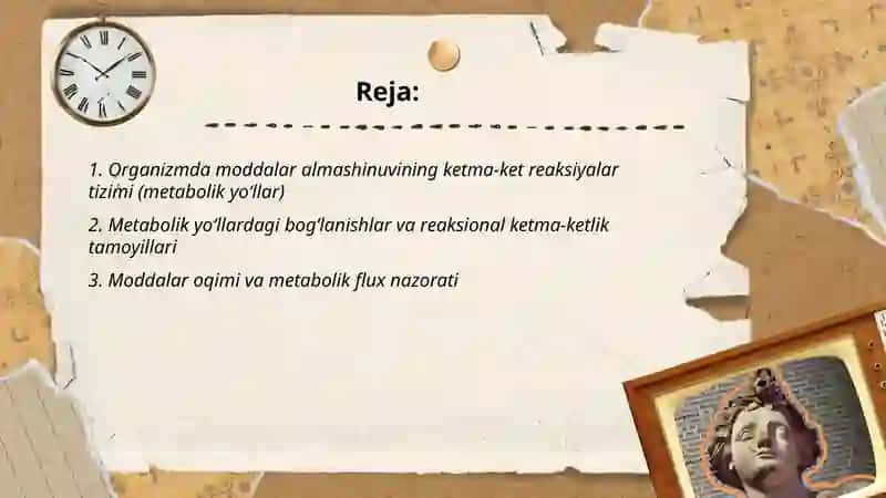 Organizmdagi Moddalarning Ketma-Ket Reaksiyalar 2