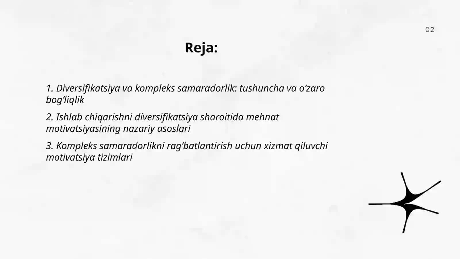 Ishlab chiqarishni diversifikatsiya qilish sharoitida kompleks samarodorligi motivatsiyasi 2