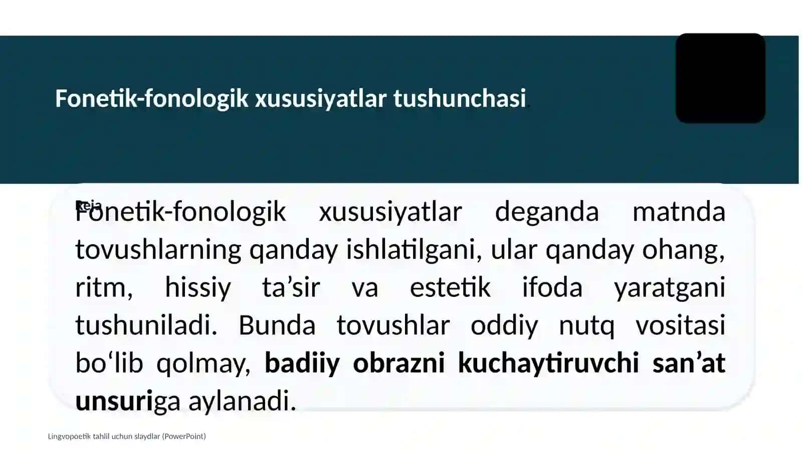 Badiiy matnning fonetik-fonologik xususiyatlari 2