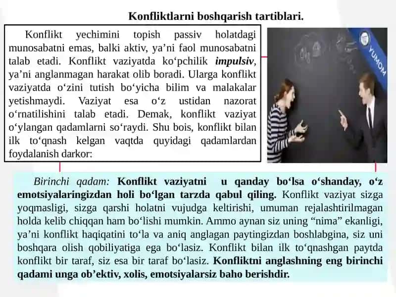 Konfliktlarni boshqarishga doir ko‘rsatma va maslaxatlar 2