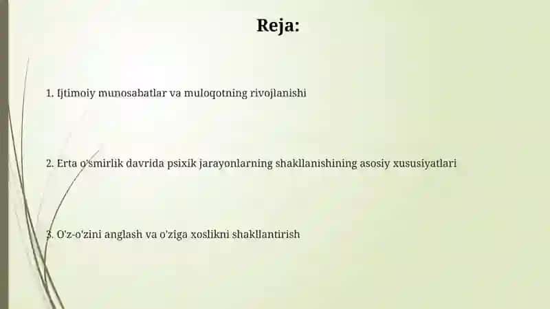 Xulq-atvorning o'ziga xos xususiyatlari 2