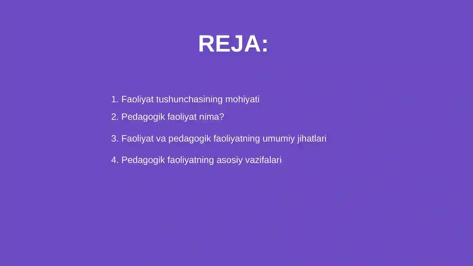 Pedagogik faoliyat tushunchalari 2