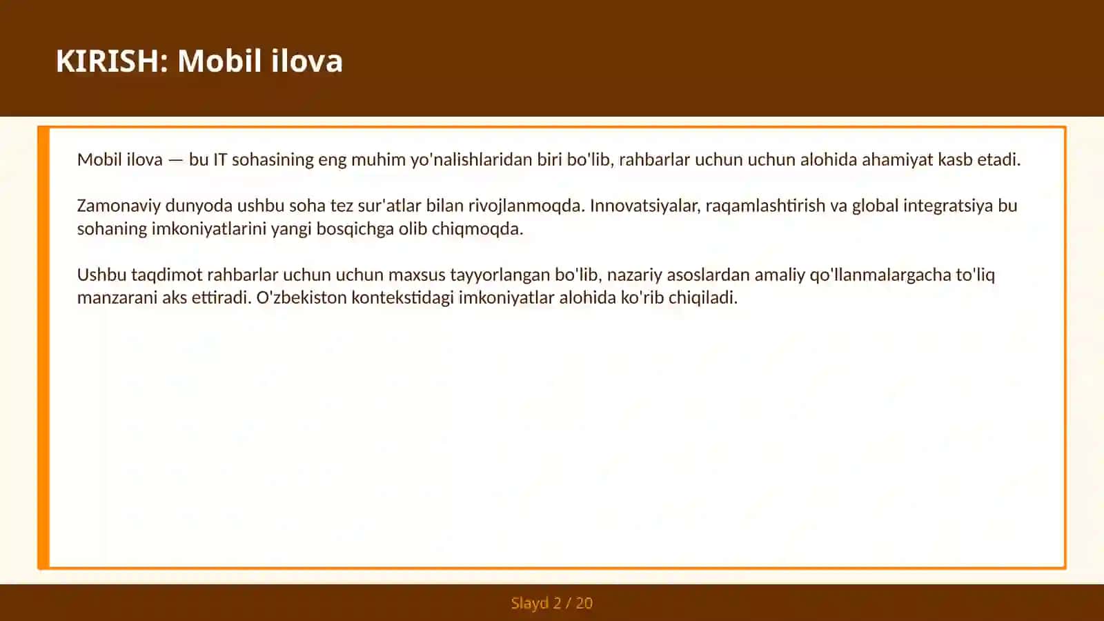 Mobil ilova 2