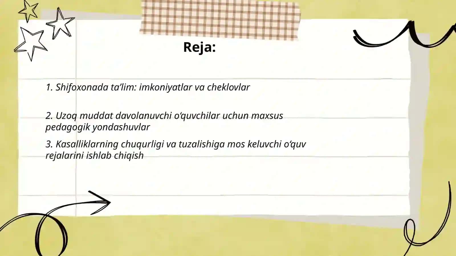 Shifoxonalarda uzoq davolanuvchi maktab oʻquvchilari latino rivojlanishida ulardagi kasalliklarining chuqurligi va tuzalishiga qarab pedagogik modellarni tanlash 2