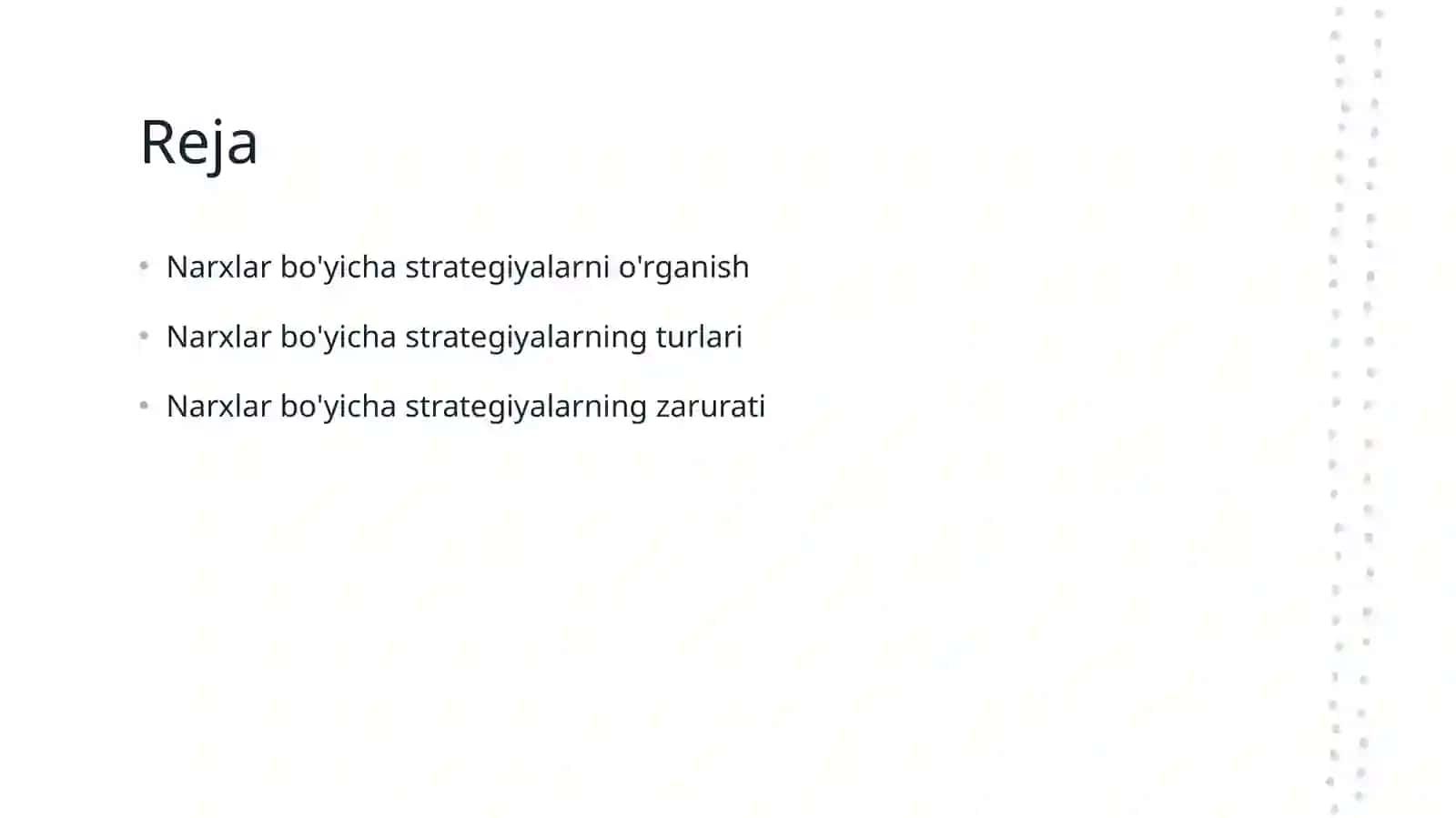 Narx oʻrnatish strategiyalari 2