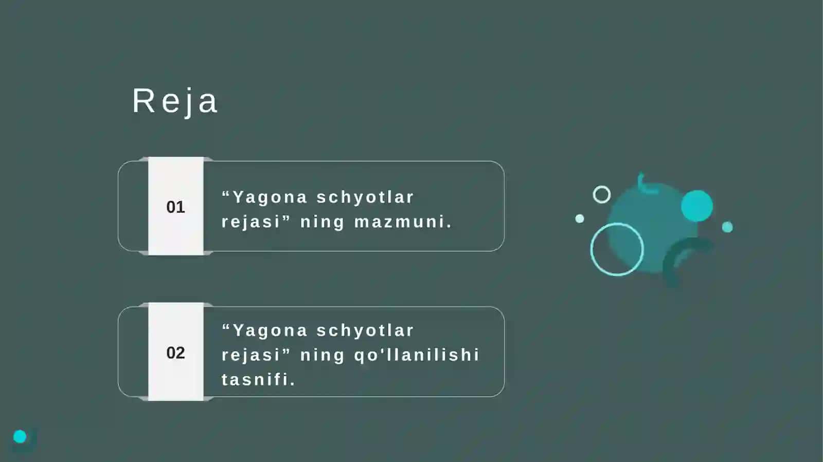 O‘zbekiston Respublikasi budjet hisobining standarti (2-sonli BHS) “Yagona schyotlar rejasi” 2