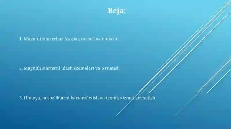 Magnitli ishga tushurgichlar ulanish sxemalari va montaji 2