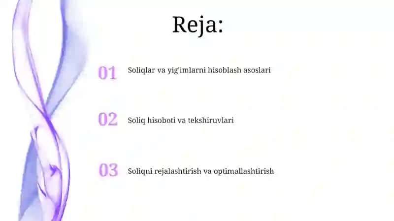Soliqlar va yig'imlarni hisoblash asoslari 2