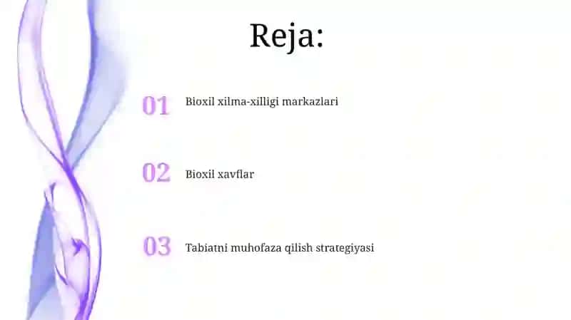 Biologik xilma xillikni asrash muammolari 2