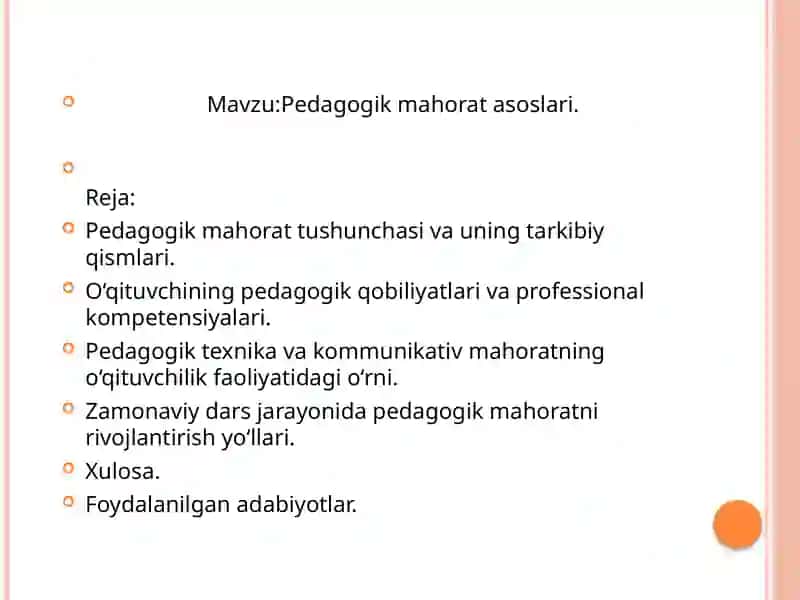 Pedagogik mahorat asoslari 2