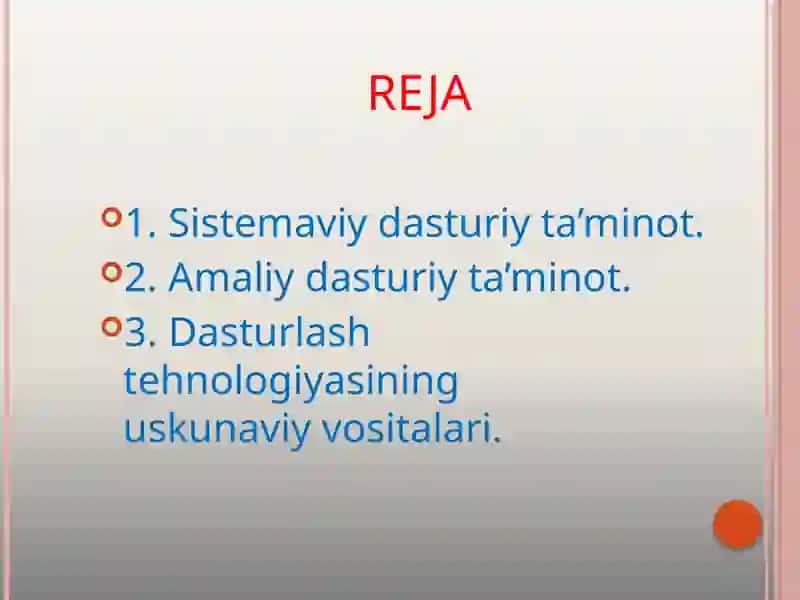 Kompyuterning dasturiy ta'minoti 2