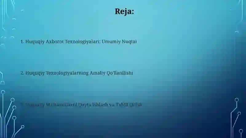 Huquqiy Axborot Texnologiyalari 2