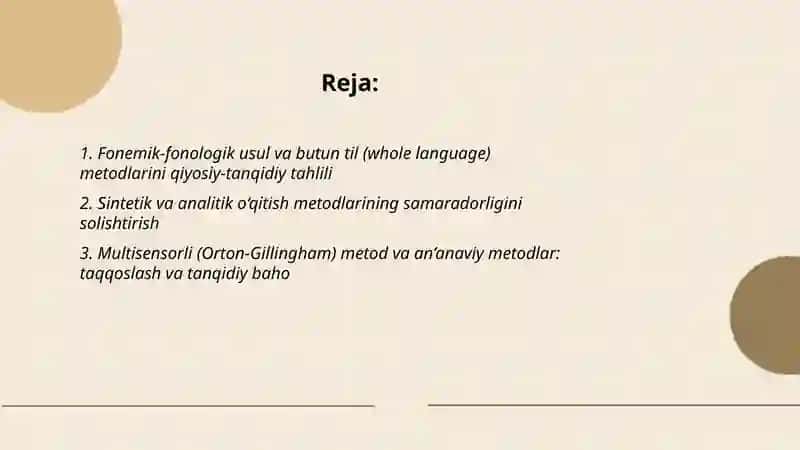 Savod oʻrgatish metodlariga qiyosiy -tanqidiy tahlil 2