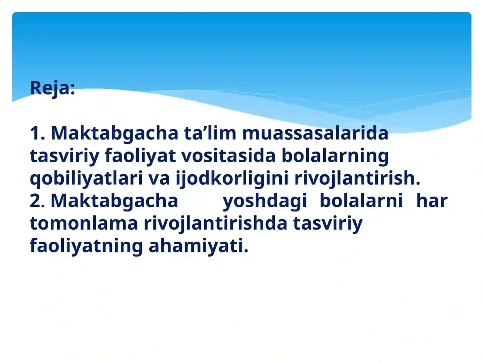 Maktabgacha yoshdagibolalarnitasviriy qobiliyati rivojlantirish 2