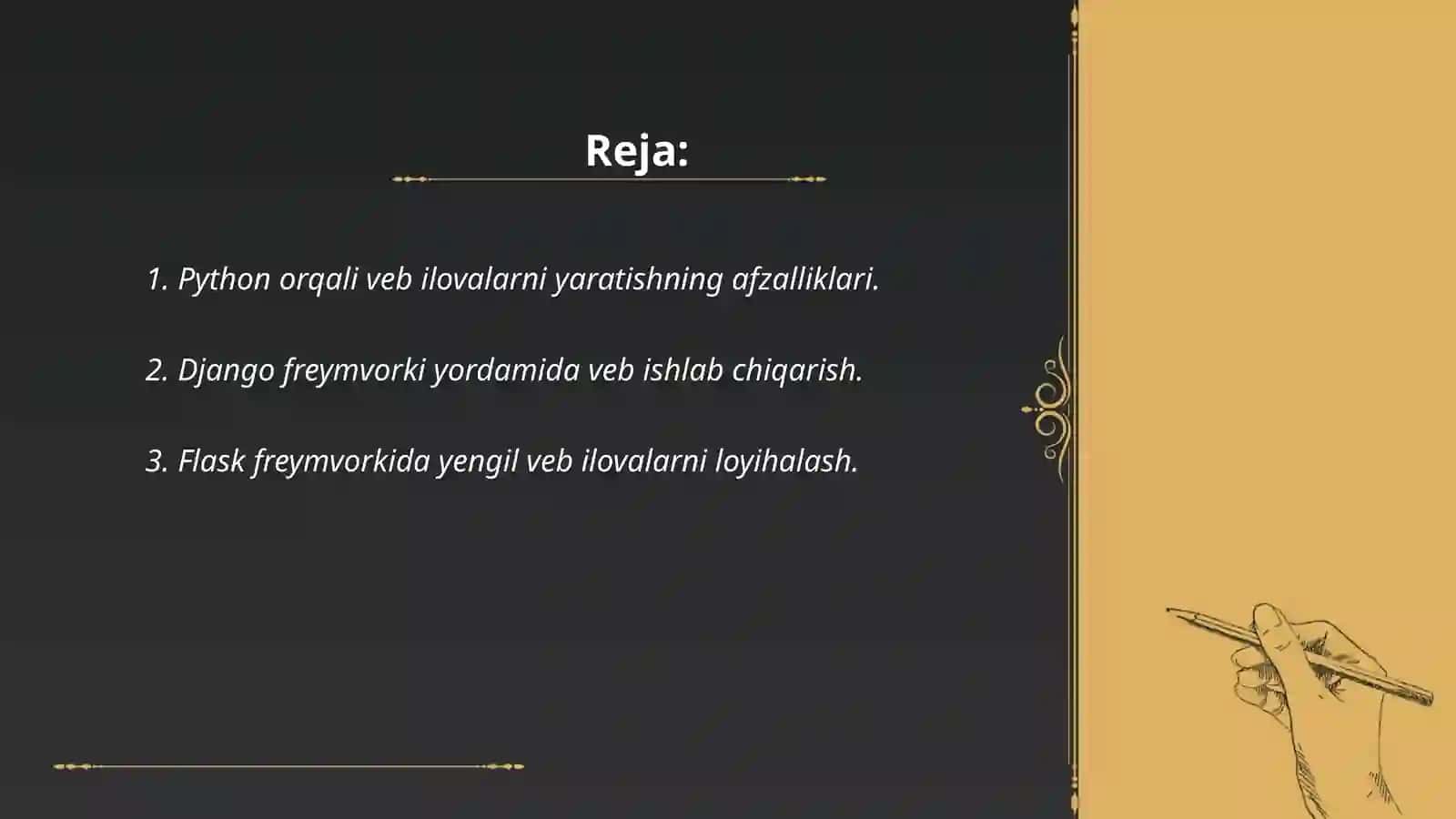 Web ilovalarni loyihalashda Python tilining imkoniyatlaridan foydalanish 2