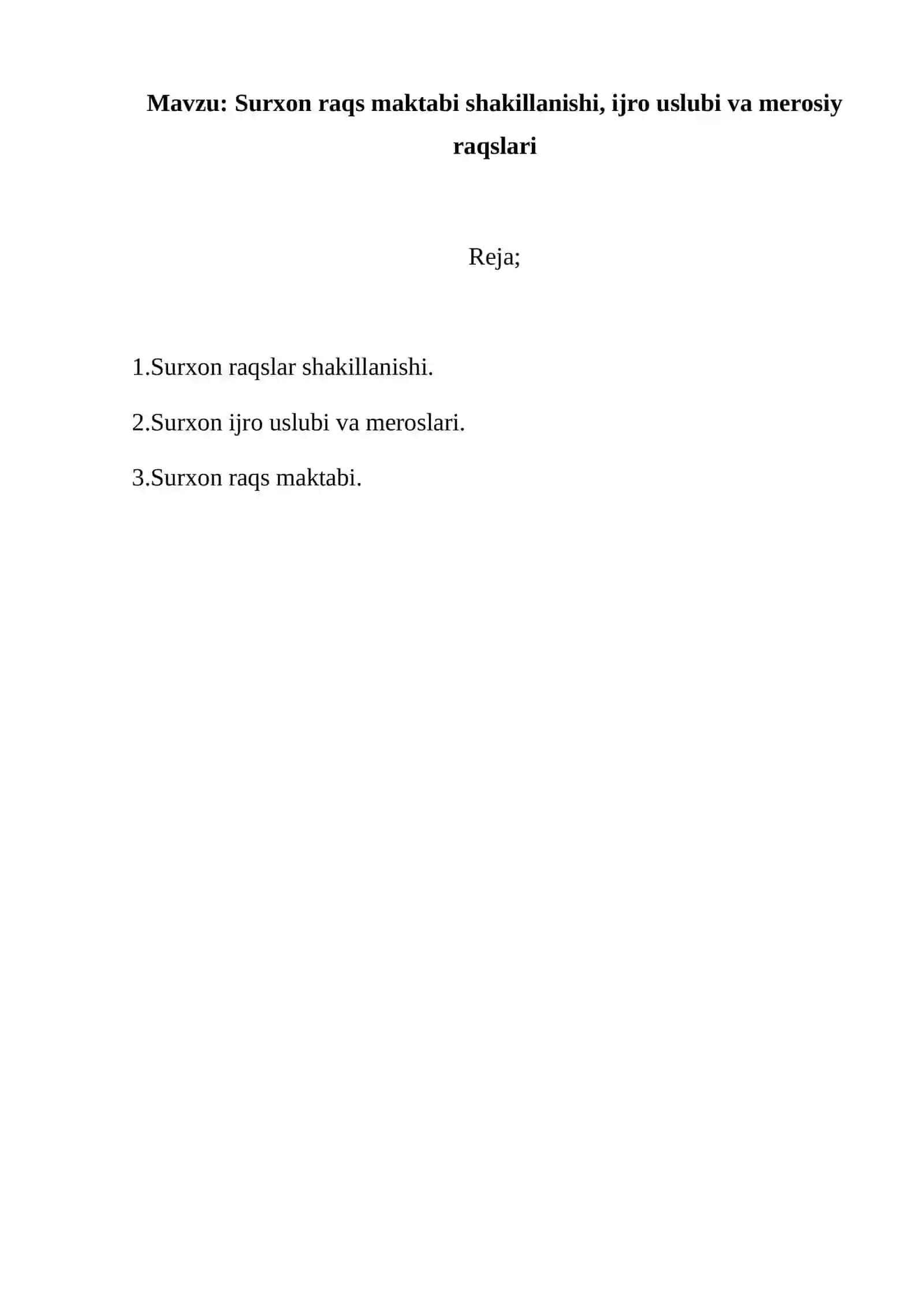Surxon raqs maktabi shakillanishi, ijro uslubi va merosiy raqslari 2