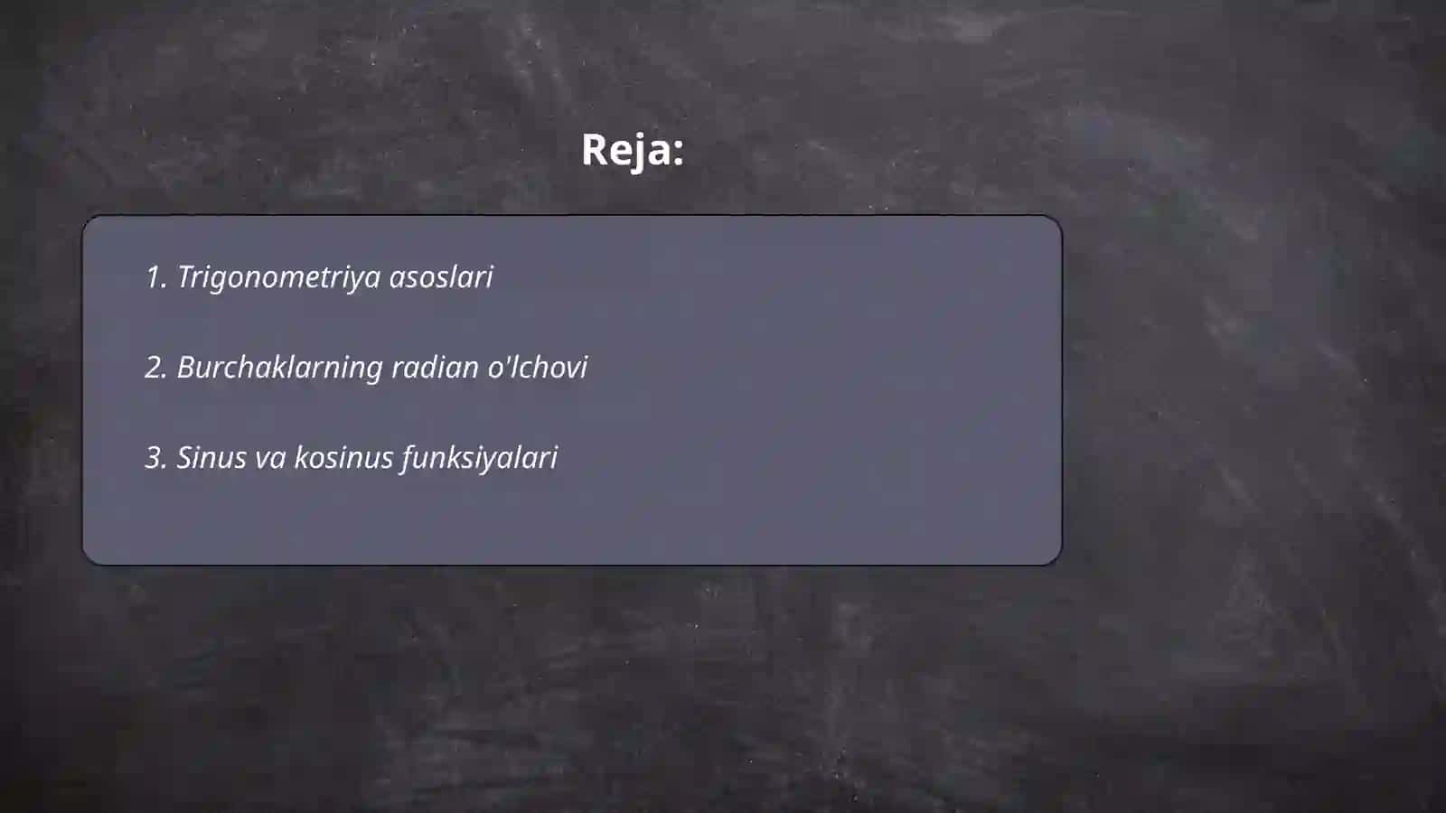 Trigonometriya asoslari 2