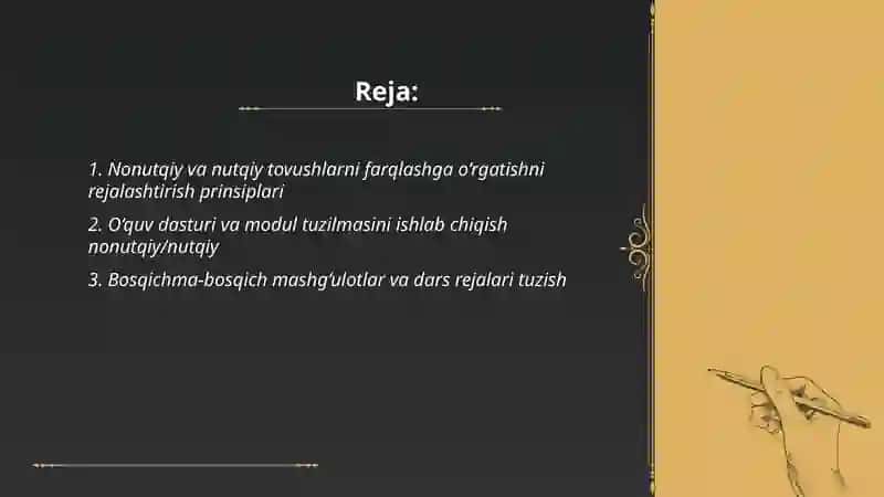 Nonutqiy va Nutqiy Tovushlarni Farqlashga O‘rgatish Ishi 2