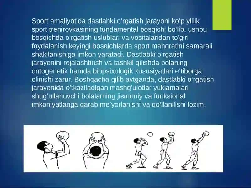 Voleybol sportida ko'p yillik tayyorgarlik bosqichlari 2