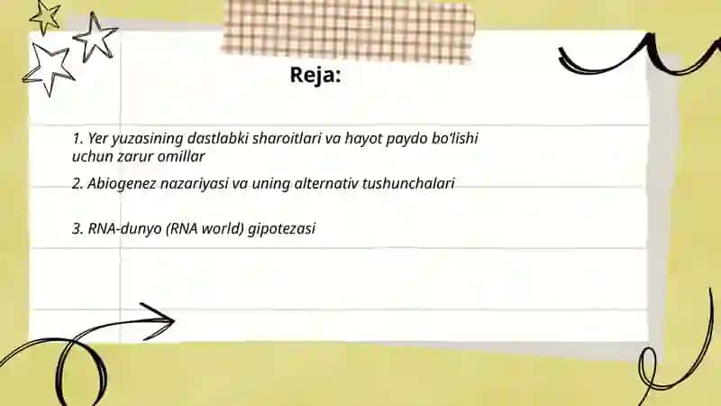 Yerda hayotning paydo bo'lishi va rivojlanishi 2