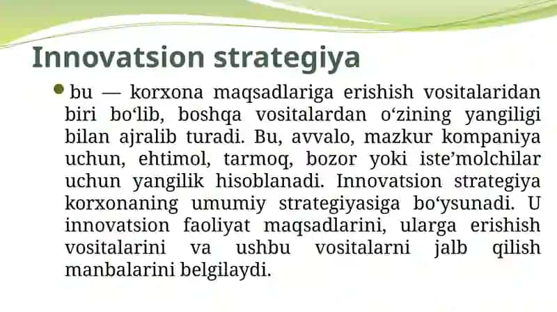 Innovatsion strategiyalar va raqobat bardoshlik 2
