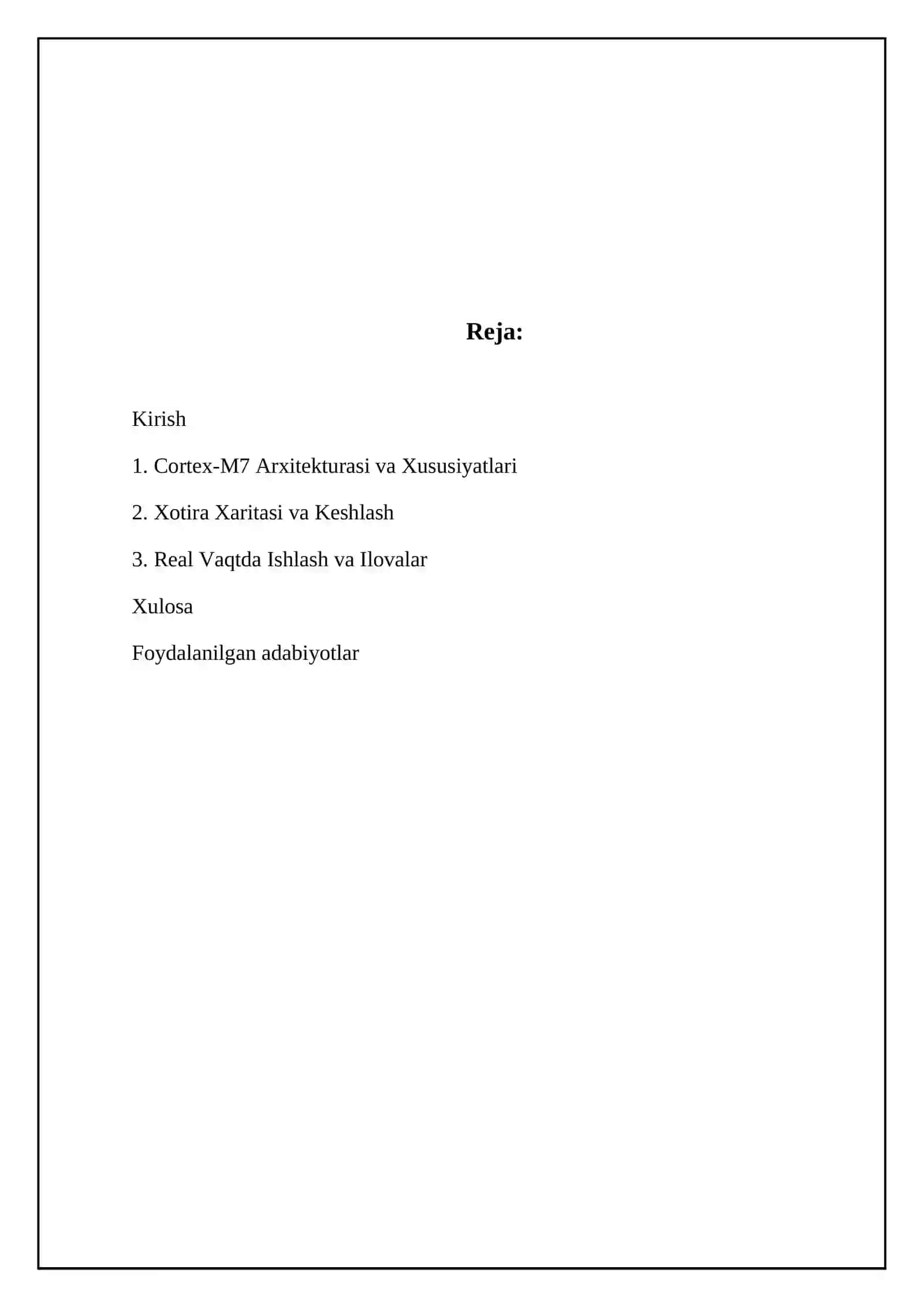 Cortex-M7 Arxitekturasi va Xususiyatlari 2
