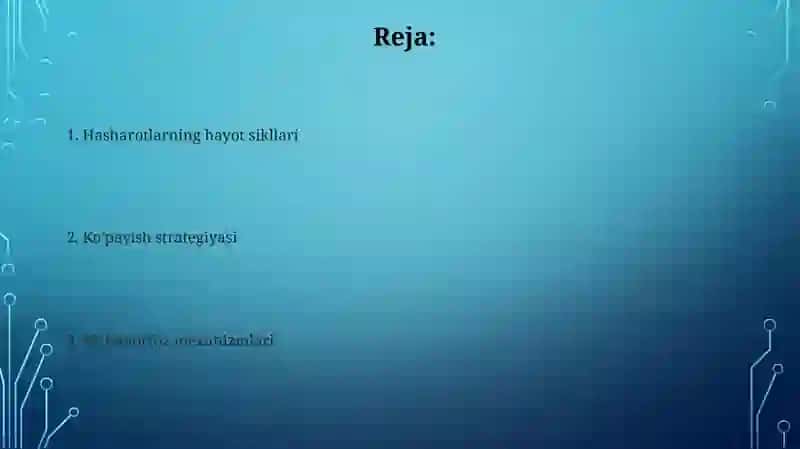 Hasharotlarning rivojlanishi va ko'payish biologiyasi 2