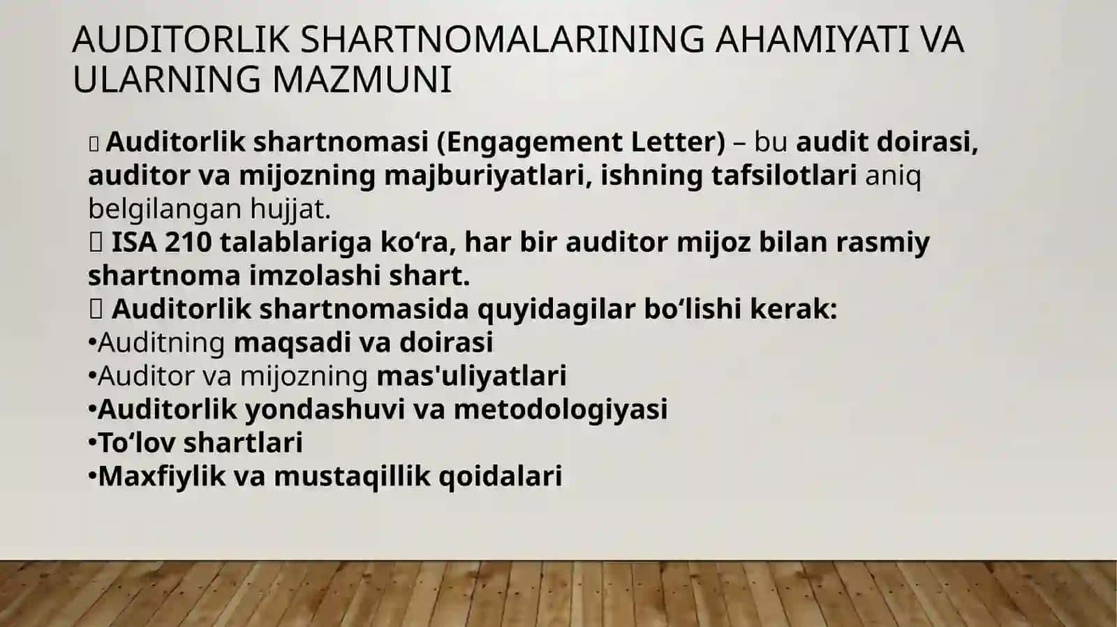 Auditorlik faoliyatining sifat nazorati 2