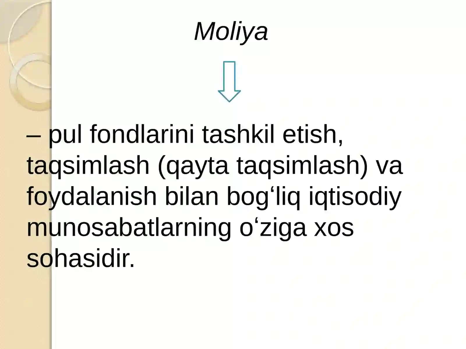 "Moliyaviy menejmentning kontseptual asoslari" 2