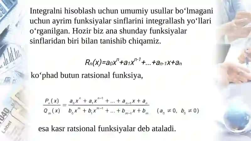 Ratsional funksiyalarni integrallash, Ba'zi bir trigonometrik funksiyalarni sinfini integrallash 2