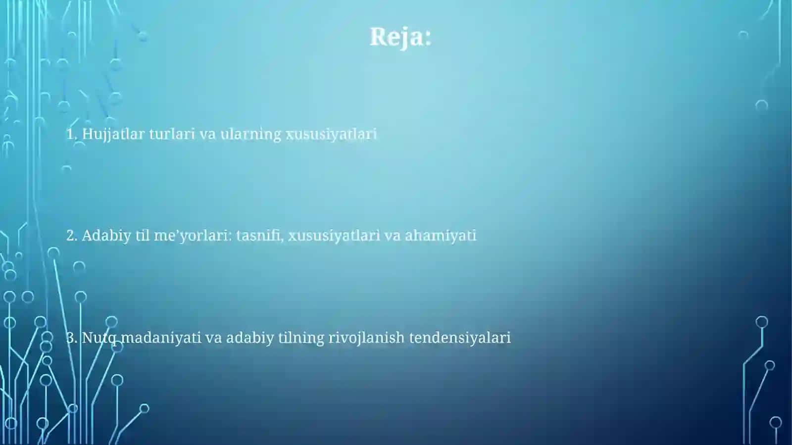 Hujjat turlari va xususiyatlari adabiy til meʼyorlari 2