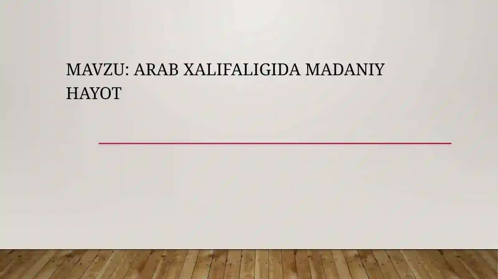 Arabxalifaligidamadaniyhayot 2