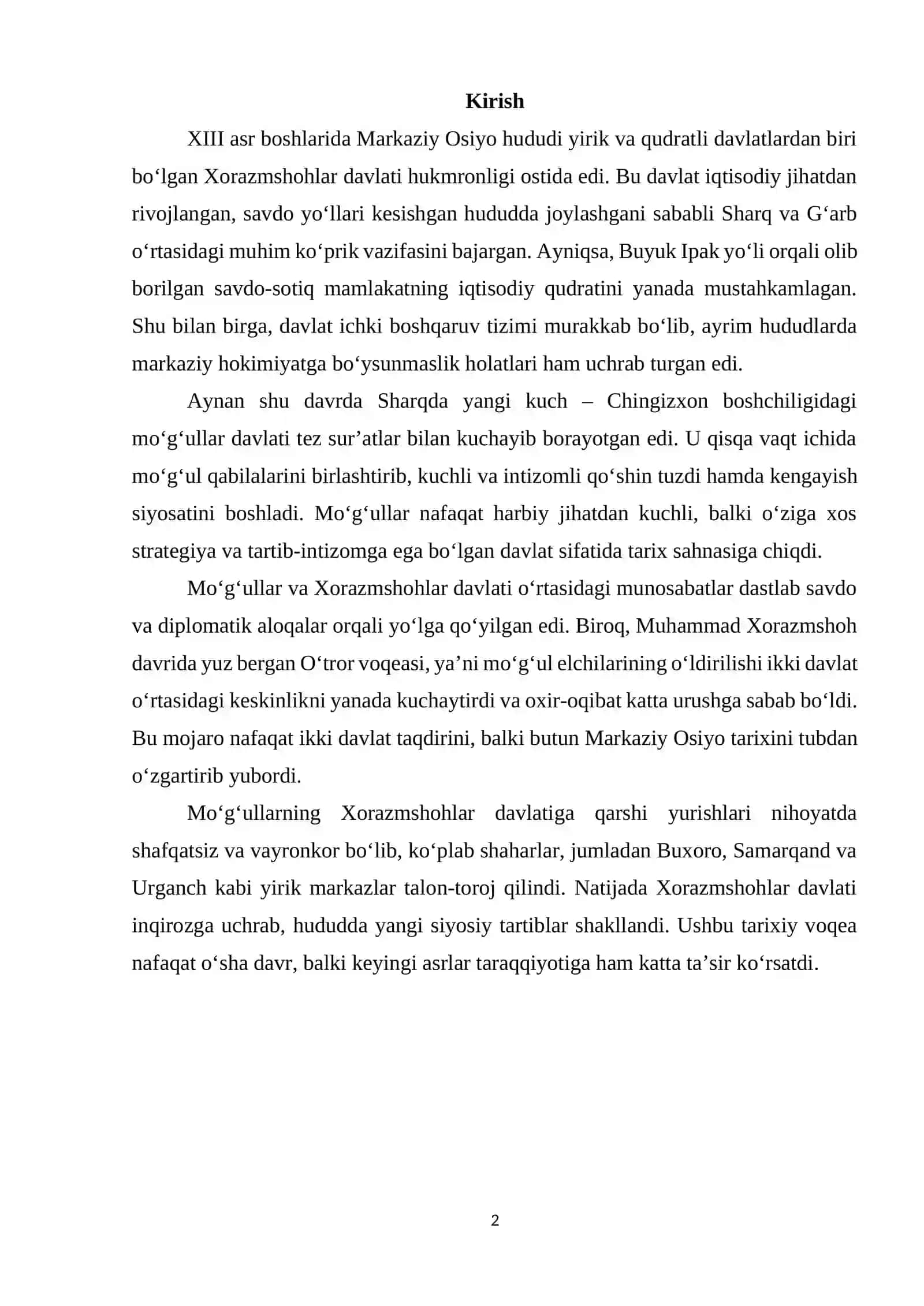 Mo'g'ullarning Xorazmshoxlar davlatini bosib olishi 2
