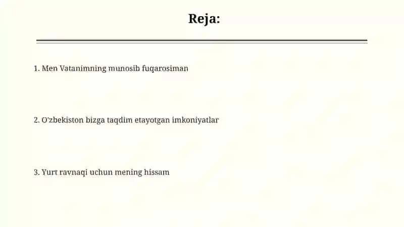 Men Vatanimning munosib fuqarosiman 2