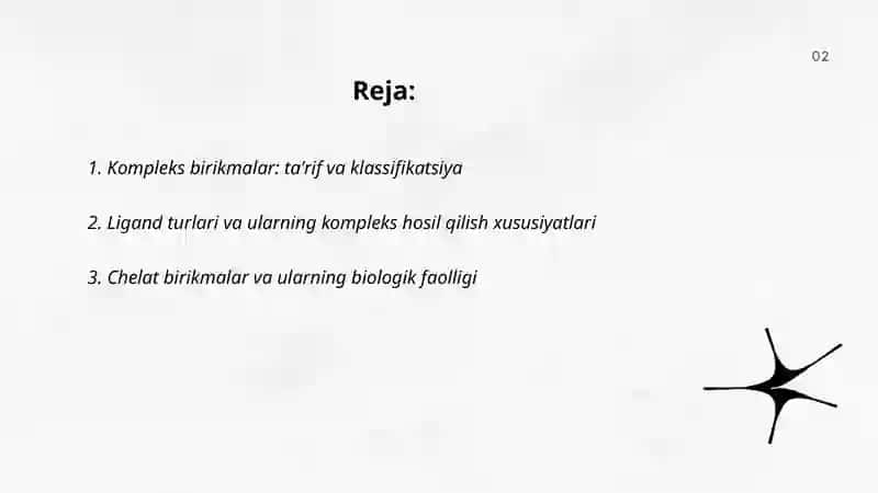 Kompleks birikmalar-biologik faol birikmalar 2