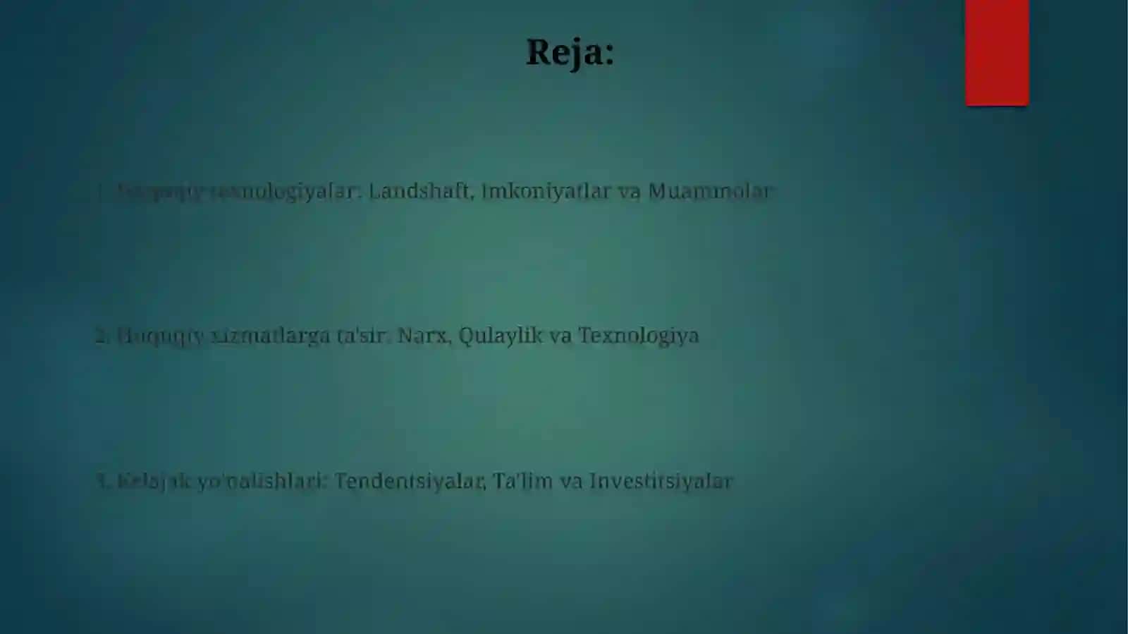 Legal Techstartaplar va ularning huquqiy xizmat ko'rsatish bozori 2