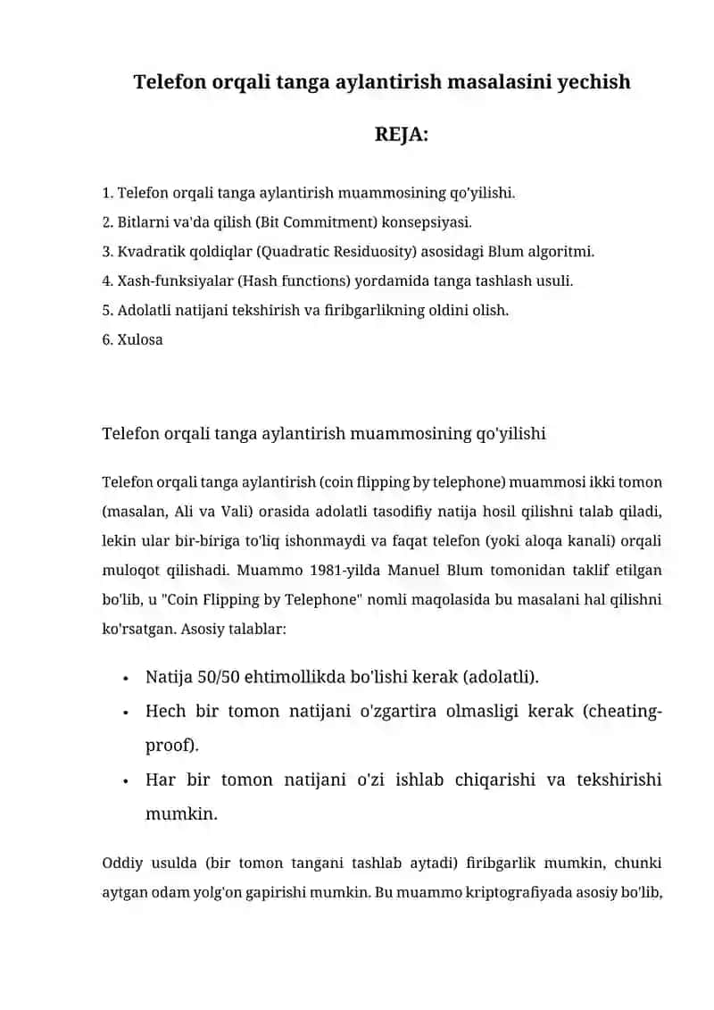 Telefon orqali tanga aylantirish 2