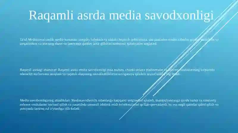 Mediatalimning Dolzarbligi 2