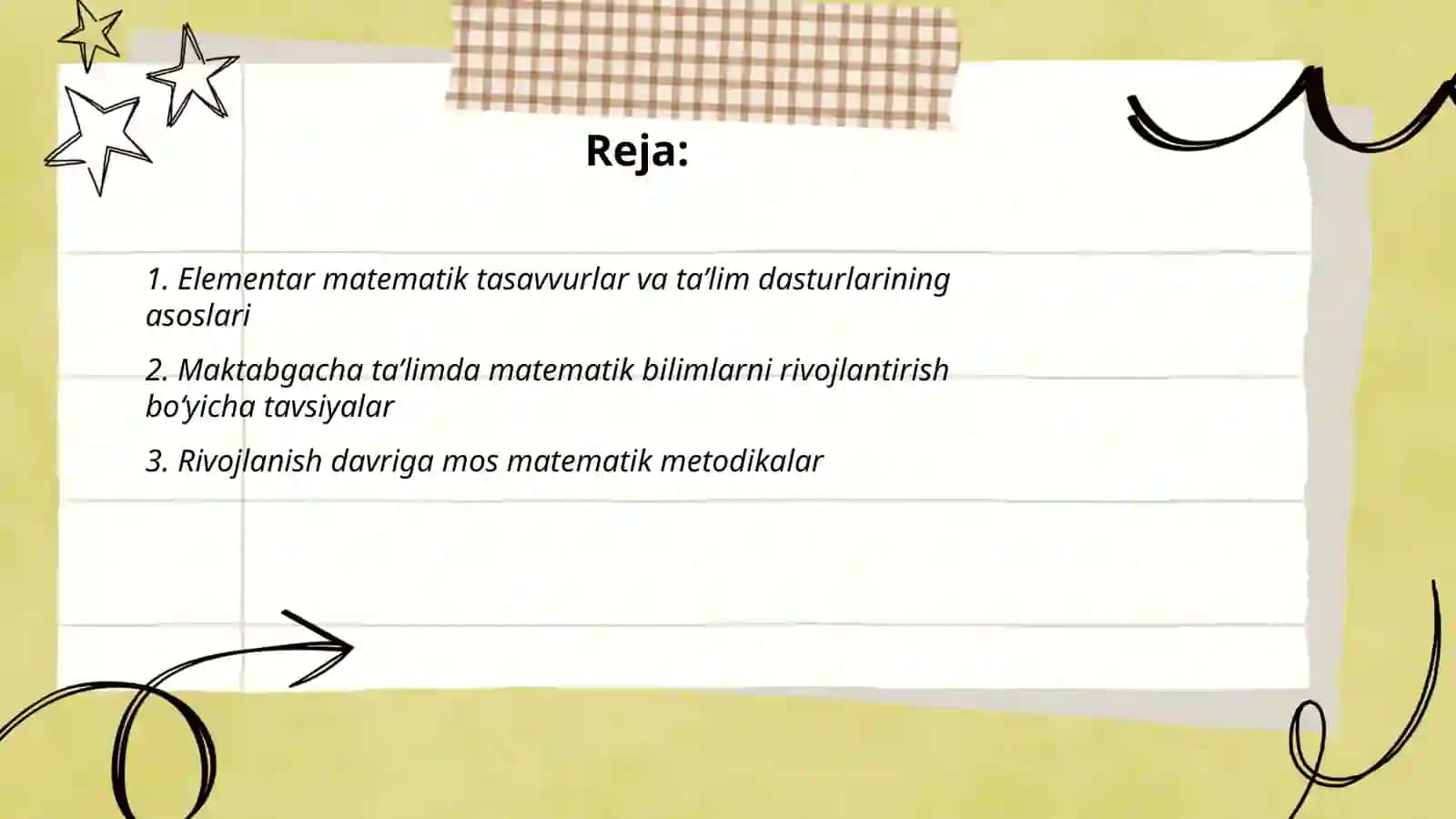 Elementar matematik tasavurralarni rivojlantirishga oid me’yoriy hujjatlar tahlili 2